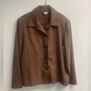 Briggs Brown Vintage Button Coat LARGE